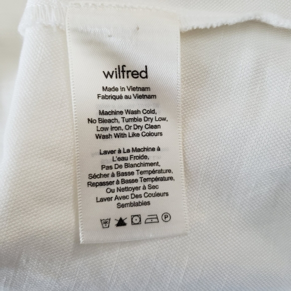 Wilfred Cream Linen Blend Sleeveless Loose Fit Waist Ties Top Sz M - Picture 8 of 9